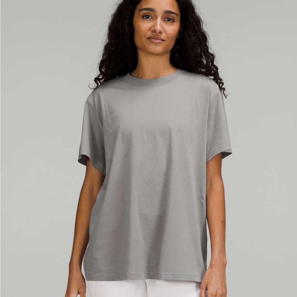 Lululemon All Yours Cotton T-Shirt in Gull Grey